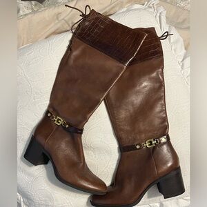 Geox Wistrey Respero Tall Leather Boots Size 39